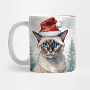 SIAMESE CAT SANTA Mug